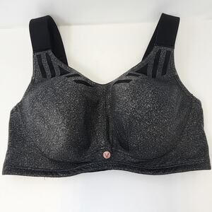 LIVI Max Support Underwire Active Sports Bra Size 42 DD Gray Black Adjustable
